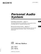 Sony zs y n7l Manual de usuario