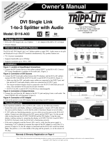 Tripp Lite DVI Video Splitter/Booster w/Audio B116-A03 Manual de usuario