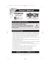 Tripp Lite PDUMV40 Manual de usuario
