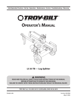 Troy-Bilt TB 33 LS Deluxe Hydraulic Log Splitter Manual de usuario