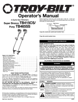 Troy-Bilt Super branco TB415CS Manual de usuario