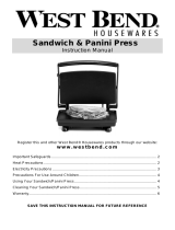 West Bend Sandwich Maker Manual de usuario