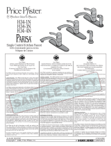 Price Pfister GT343NSS Manual de usuario