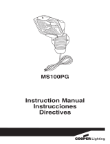 Cooper Lighting MS100PG Manual de usuario