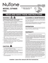 NuTone QTN80E Guía de instalación
