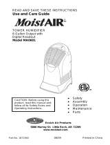 MoistAir MA0601 Guía del usuario