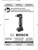 Bosch ADS181BL Manual de usuario