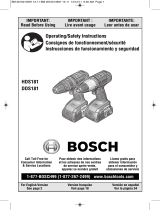 Bosch Power Tools HDS181-01 Manual de usuario