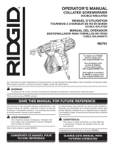 RIDGID Collated Screwdriver Manual de usuario