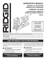 RIDGID Fuego Compact Orbital Jig Saw Manual de usuario