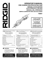 RIDGID One-Handed Orbital Reciprocating Saw Manual de usuario