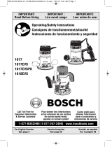 Bosch 1618EVS - 2-1/4 HP Electronic Fixed Base D Handle Router Manual de usuario
