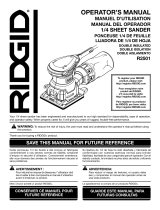 RIDGID 1/4 Sheet Sander Manual de usuario