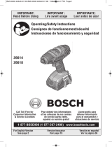 Bosch Power Tools 26618B Manual de usuario