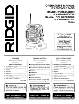 RIDGID ZRR84084 Manual de usuario