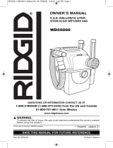 RIDGID 5 Gallon Stor-N-Go Wet/Dry Vac Manual de usuario