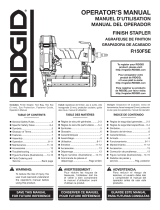 RIDGID Grapadora de acabado calibre 18, 1-1/2 pulg. Manual de usuario