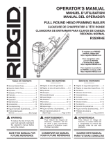 RIDGID 3 1/2" Round Head Framing Nailer Manual de usuario