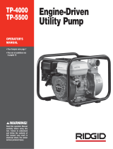 RIDGID TP-5500 5.5 HP Utility Transfer Pump Manual de usuario