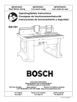 Bosch Power Tools RA1181 Manual de usuario