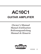Vox AC10C1 Custom Manual de usuario