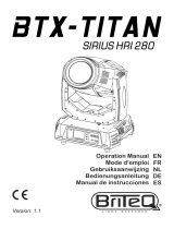 Briteq BTX-TITAN SIRIUS HRI 280 El manual del propietario