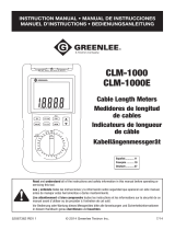 Greenlee CLM-1000, CLM-1000E Cable Length Meter El manual del propietario