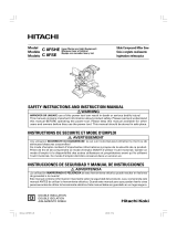 Hitachi C8FSE - 8-1/2" Sliding Compound Miter Saw Manual de usuario