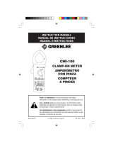 Greenlee CMI-100 Clamp Meter Manual de usuario