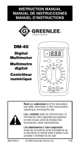 Greenlee DM-40 Digital Multimeter Manual de usuario