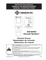 Greenlee CS-8000 Circuit Seeker Circuit Tracer El manual del propietario