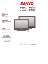 Sanyo DP37647AR - 37 Integrated Digital Flat Panel LCD HD/HDMI TV El manual del propietario