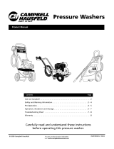 Campbell Hausfeld Pressure Washers Manual de usuario