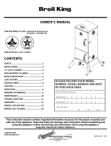 Broil King Smoke Vertical Gas Smoker El manual del propietario