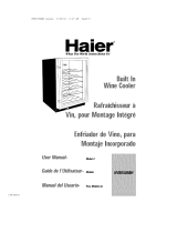 Haier HVB050ABH - Designer Series 50 Bottle Capacity Wine Cellar Manual de usuario