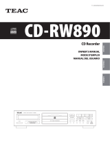 TEAC CD-RW890 El manual del propietario