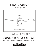 Fanimation Zonix FP4650 LED El manual del propietario