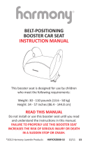 Harmony Belt-Positioning Booster Car Seat Manual de usuario