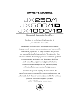 JL Audio JX1000/1D El manual del propietario