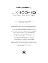 JL Audio JX400/4D El manual del propietario