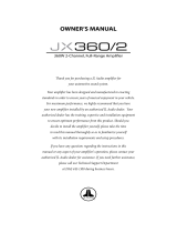 JL Audio JX360/2 El manual del propietario