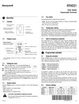 Honeywell RTH221 Manual de usuario