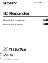Sony ICD 70 Manual de usuario