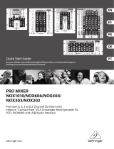 Behringer Pro Mixer NOX1010 Guía de inicio rápido