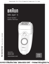 Braun 5185,  5280,  Power Epilator,  Silk-épil 5 Manual de usuario