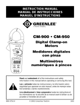 Greenlee CM-900, CM-950 Clamp-on Meter, AC/DC Manual de usuario