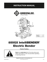 Greenlee 855GX IntellibenderTM Electric Bender Manual de usuario