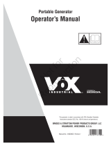Simplicity OPERATOR'S MANUAL VOX 6500 WATT PORTABLE GENERATOR MANUAL MODEL 030557-00 Manual de usuario