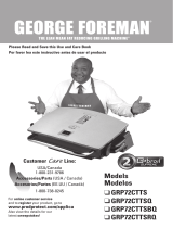 George Foreman G-broil GRP72CTTSBQ Manual de usuario