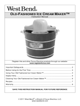 West Bend ICE CREAM MAKER Manual de usuario